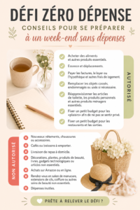 Femme souriante préparant un week-end sans dépense, entourée de nature