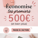 Femme souriante montrant une tirelire avec des pièces de monnaie, symbolisant l'épargne facile.