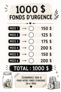 Femme souriante tenant une tirelire, symbole d'épargne pour un fonds d'urgence.