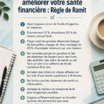 Femme souriante réfléchissant à sa santé financière avec un carnet et un stylo.