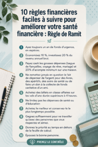 Femme souriante réfléchissant à sa santé financière avec un carnet et un stylo.