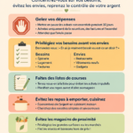 Femme tenant un carnet de dépenses avec une tasse de café, réfléchissant à ses finances personnelles.