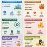 Visuel présentant des graphiques boursiers pour illustrer les tendances des actions