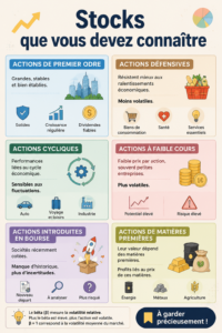 Visuel présentant des graphiques boursiers pour illustrer les tendances des actions