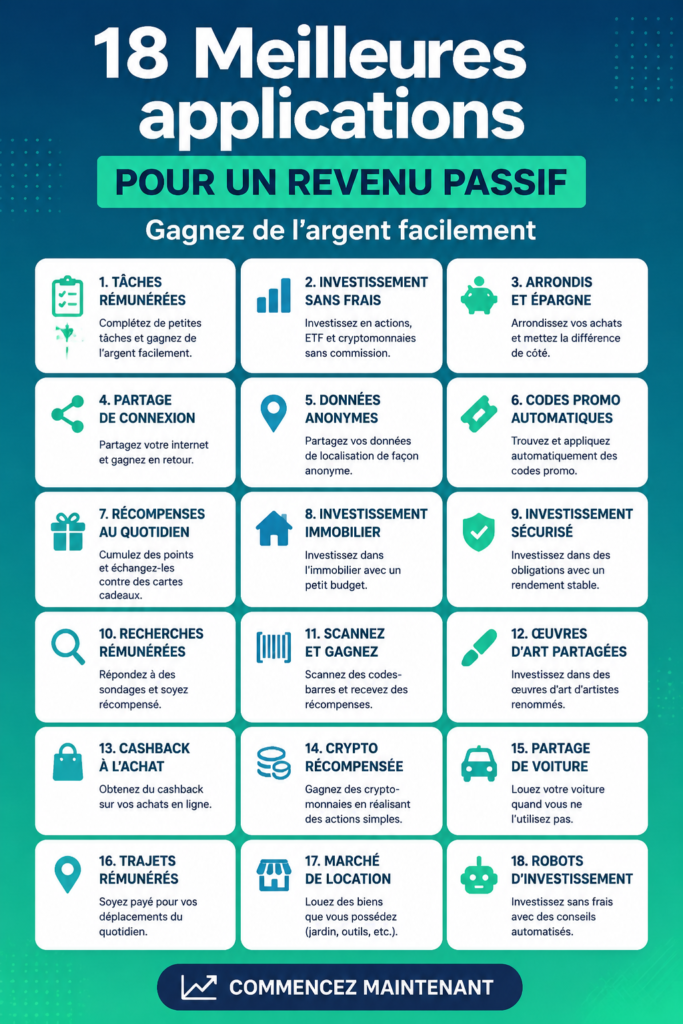 Femme utilisant une application de revenu passif sur son téléphone