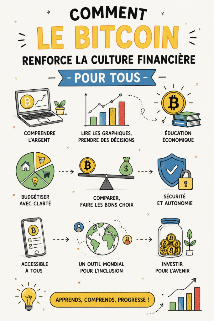 Une personne consultant des informations sur le Bitcoin pour améliorer ses finances