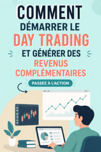 Femme en train de suivre le marché boursier et de faire du day trading sur son ordinateur.