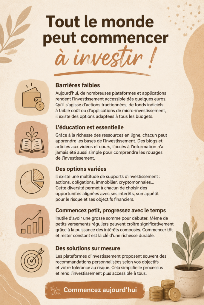 Femme regardant des graphiques d'investissement avec un sourire confiant, prête à démarrer sa stratégie financière.