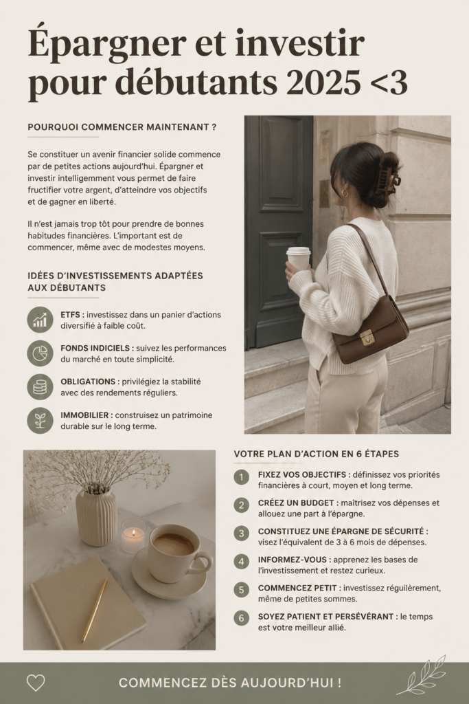 Femme en train de lire un guide sur l'épargne et l'investissement