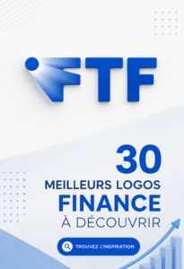 Logo moderne représentant une entreprise financière avec des couleurs élégantes et professionnelles.