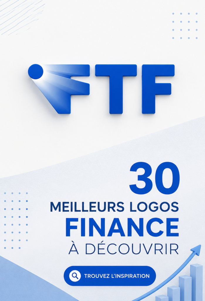 Logo moderne représentant une entreprise financière avec des couleurs élégantes et professionnelles.