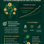 Graphique illustrant l'investissement en dividendes et ses avantages économiques.