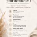 Femme lisant un livre sur l'investissement, entourée de notes financières, représentant la connaissance financière pour les femmes.