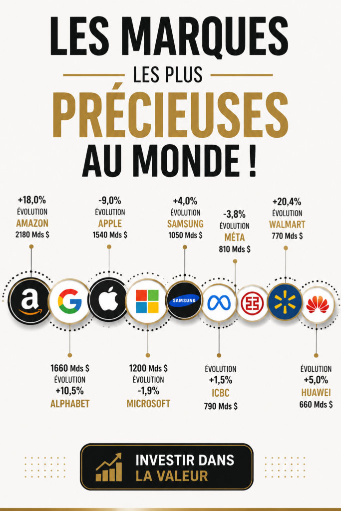Une représentation graphique des marques les plus précieuses du monde