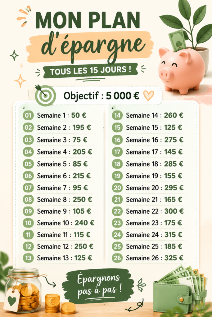 Femme souriante consultant son plan d'épargne bihebdomadaire