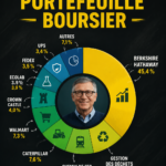 Portefeuille d'actions de Bill Gates illustrant ses choix d'investissement.