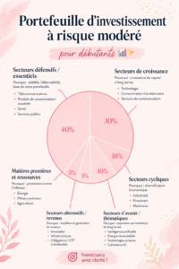 Une femme s'informe sur la création d'un portefeuille d'investissement modéré, document à la main.