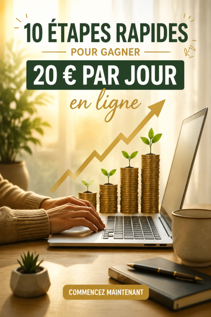 Femme souriante devant son ordinateur, découvrant des astuces pour gagner de l'argent en ligne.