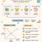 Graphique illustrant l'évolution de l'inflation dans le temps