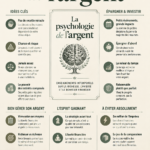 Femme réfléchissant à ses finances avec un carnet et un stylo, symbolisant la psychologie de l'argent.