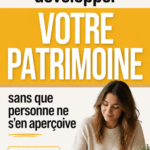 Femme souriante examinant ses finances avec un carnet et un stylo dans un cadre confortable, illustrant la gestion discrète de patrimoine.