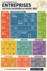 Visuel associé aux entreprises les plus influentes en 2023