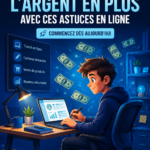 Femme souriante travaillant sur son ordinateur portable en consultant des idées de gains en ligne.