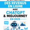 Femme utilisant ChatGPT sur un ordinateur portable pour travailler en ligne.