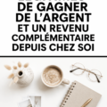 Femme travaillant sur son ordinateur à la maison pour générer des revenus supplémentaires.