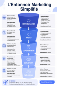 Illustration d'une femme examinant des stratégies marketing détaillées
