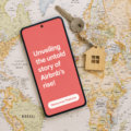 Image illustrant l'histoire d'Airbnb avec des voyageurs heureux dans des logements uniques.