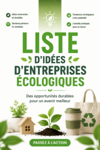 Illustration d'idées de business écologiques inspirants, mettant en avant une approche durable.