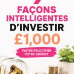 Femme tenant un billet de 1000 euros, réfléchissant à des options d'investissement.