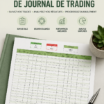 Exemples de modèles de journaux de trading gratuits en Excel et PDF sur un bureau.