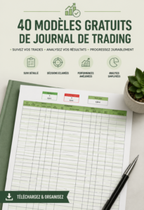 Exemples de modèles de journaux de trading gratuits en Excel et PDF sur un bureau.