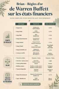 Un graphique illustratif des règles financières de Warren Buffett