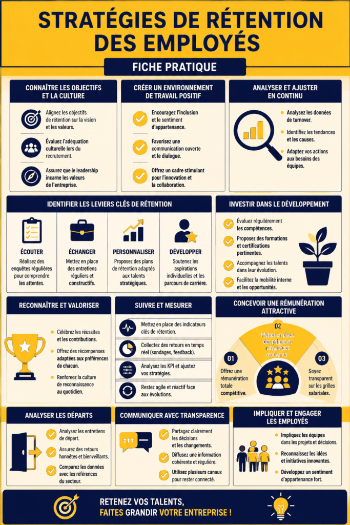 Illustration des stratégies de rétention des employés sur LinkedIn