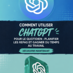 Femme utilisant ChatGPT sur son ordinateur pour la planification des repas.