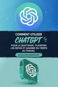 Femme utilisant ChatGPT sur son ordinateur pour la planification des repas.