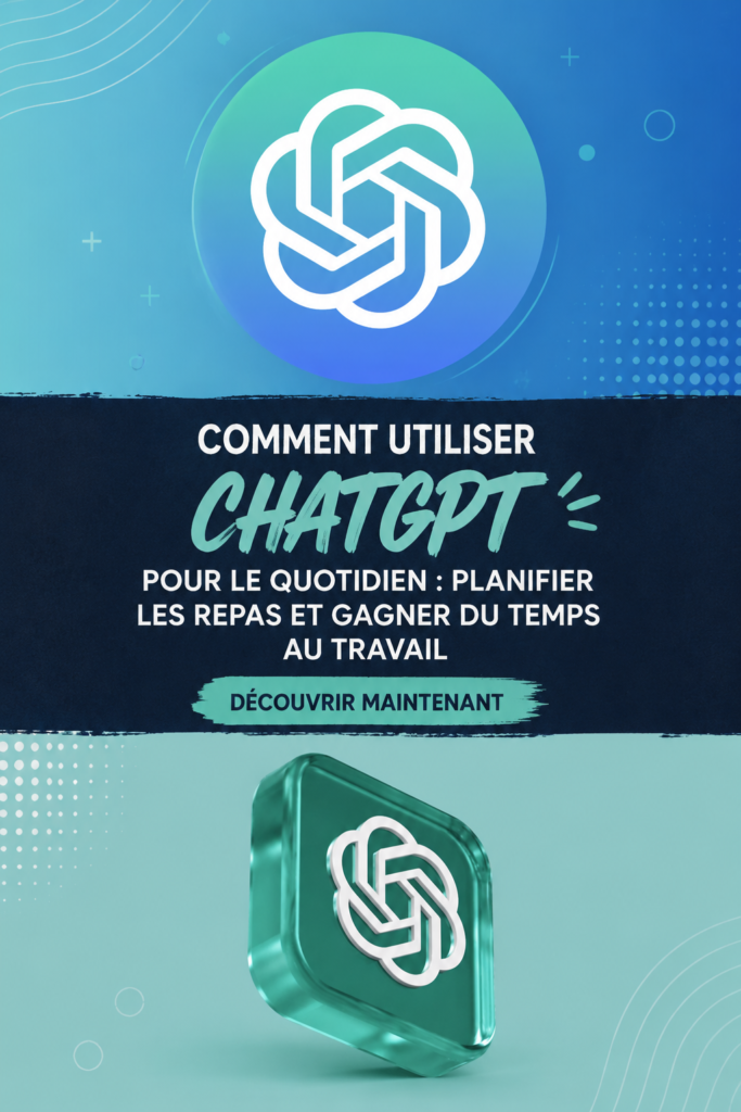 Femme utilisant ChatGPT sur son ordinateur pour la planification des repas.