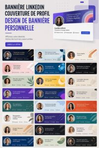 Bannière LinkedIn attrayante illustrant l'image de marque professionnelle.
