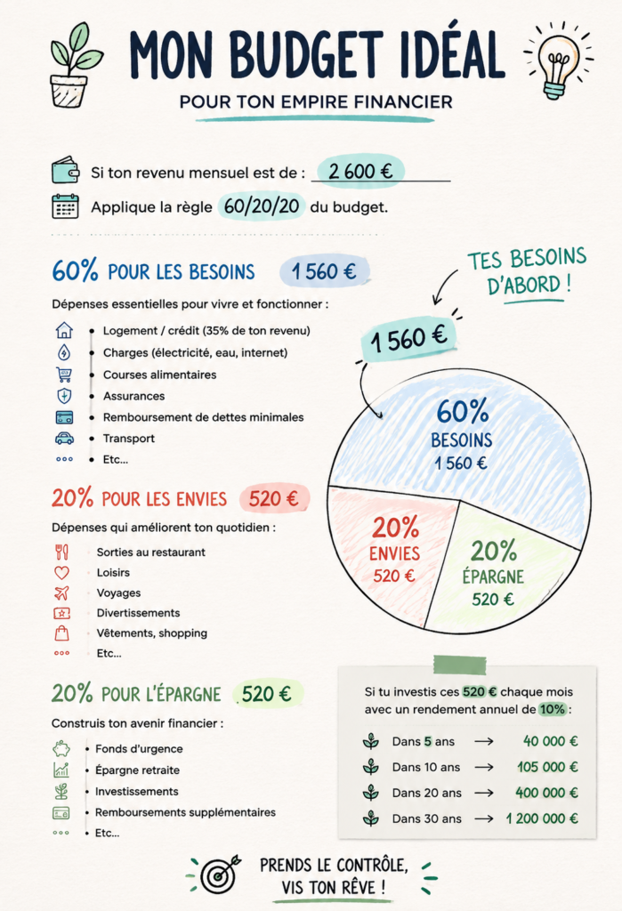 Féminine réfléchissant à son budget pour construire un empire financier