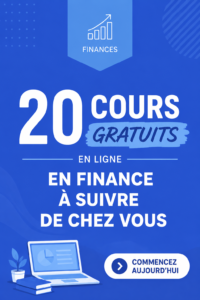 Femme utilisant un ordinateur pour suivre un cours de finance gratuit en ligne.