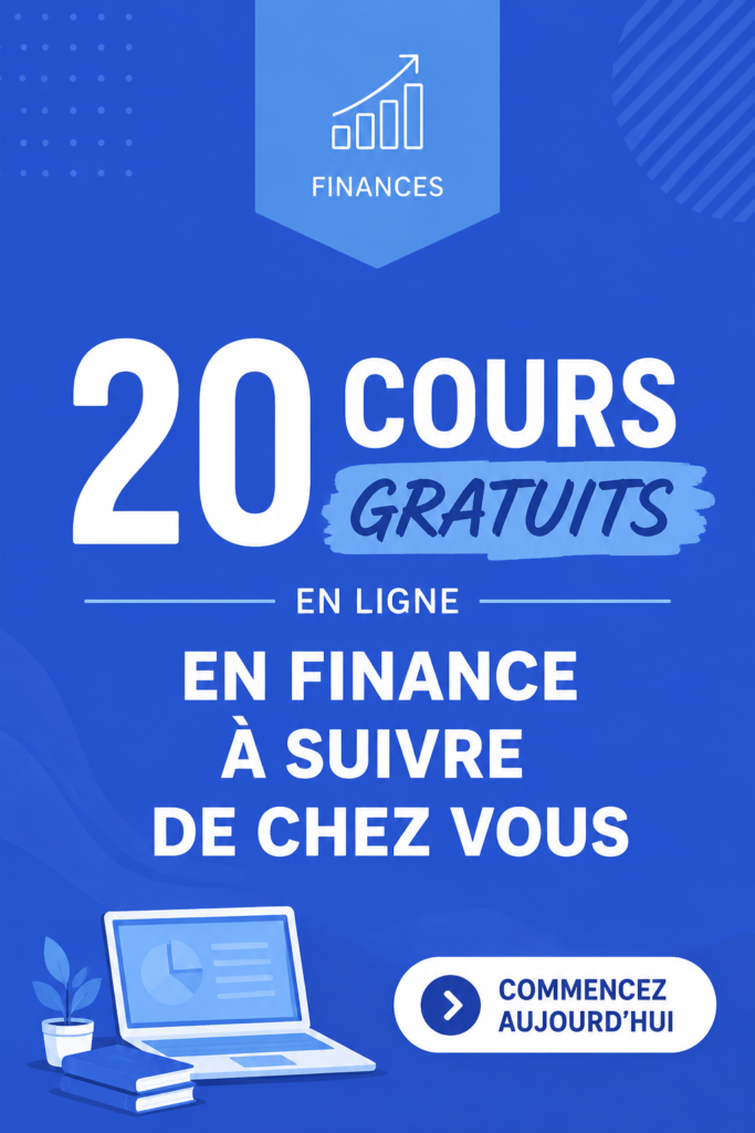 Femme utilisant un ordinateur pour suivre un cours de finance gratuit en ligne.