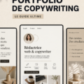 Un exemple de portfolio de copywriting élégant et inspirant.