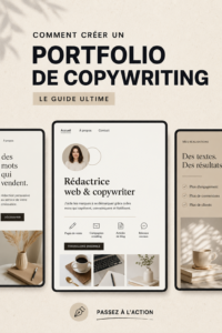 Un exemple de portfolio de copywriting élégant et inspirant.