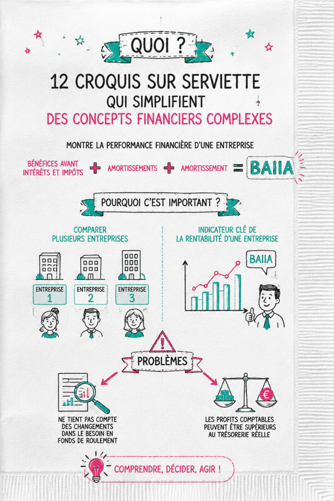 Illustration colorée de croquis financiers simplificateurs