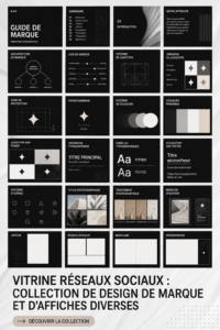 Design moderne et inspirant d'une marque sur les réseaux sociaux, mettant en valeur la créativité et l'impact visuel.