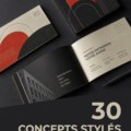 Design moderne d'un profil d'entreprise sur un site web.