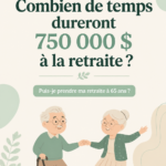 Femme examinant ses finances pour une retraite confortable avec un capital de 750 000 $